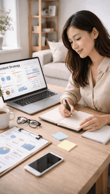 digital marketing, content strategy, content planning, digital marketer, marketing strategy, social media marketing, content marketing, marketing planning, laptop work, marketing analytics, business planning, digital business, freelancer, remote work, modern workspace, productivity, marketing professional, business strategy, creative professional, work from home, online business, marketing dashboard, professional workspace, generated