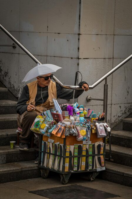 man selling at the raod side